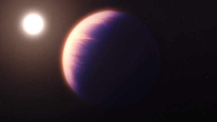 Med en ny ERC-bevilling i 2023 vil DTU Space seniorforsker João Mendonça udvikle en hidtil uset præcis model til forudsigelse af planeters klima. (Illustration: NASA, ESA, CSA, and J. Olmsted, STScI)