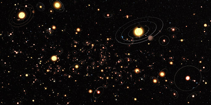 After detecting the first exoplanets in the 1990s it has become clear that planets around other stars are the rule rather than the exception and there are likely hundreds of billions of exoplanets in the Milky Way alone. The search for these planets is now a large field of astronomy. (Illustration: ESA/Hubble/ESO/M. Kornmesser)