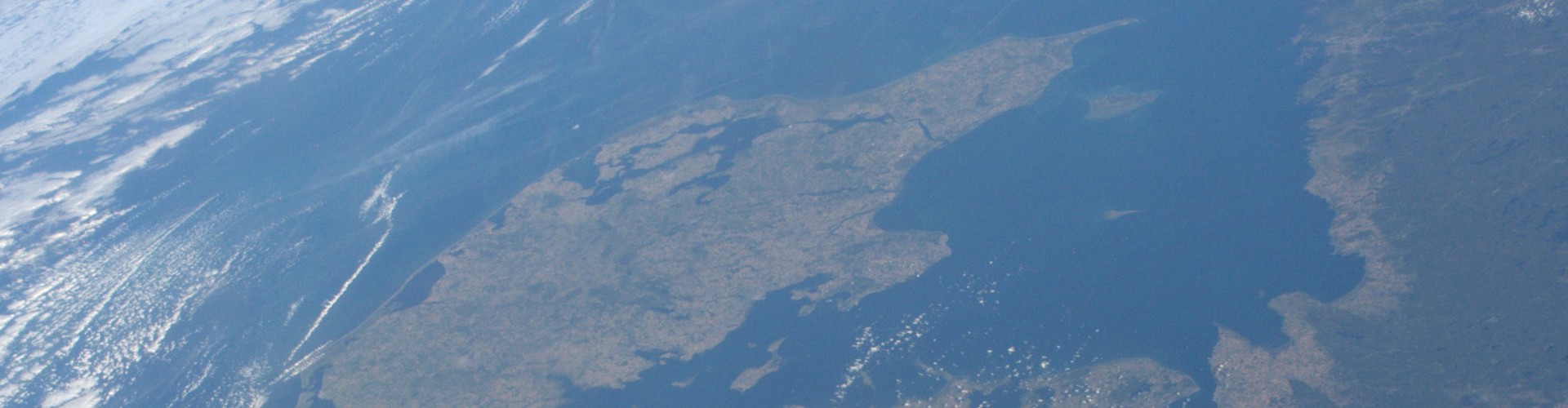 Danmark set fra Den Internationale Rumstation, ISS. (Foto: A. Mogensen/ESA)