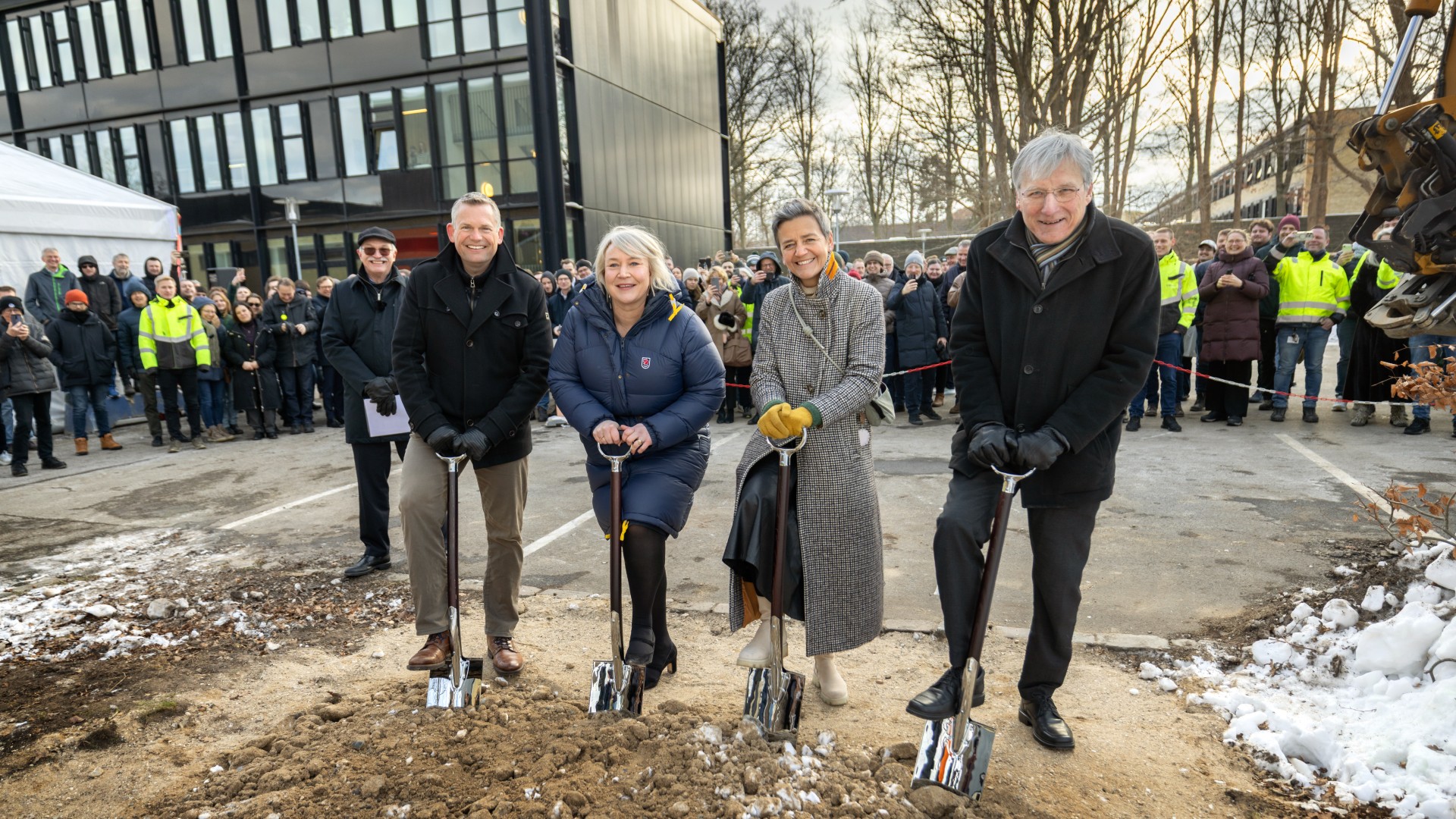 Breaking first ground-ceremony 17 February 2026 for the new DTU Space research facility, Building 330.