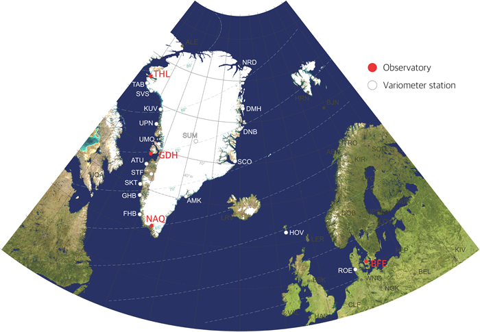 Geomagnetic ground stations, DTU Space