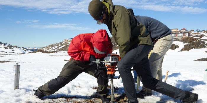 Arctic Semester.  Drilling at Arctic DTU Campus Sisimiut 2019