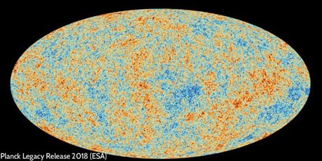 Varme og kolde (røde og blå) områder i universet indeholder information om dets tidlige udvikling.  (illustration: ESA)